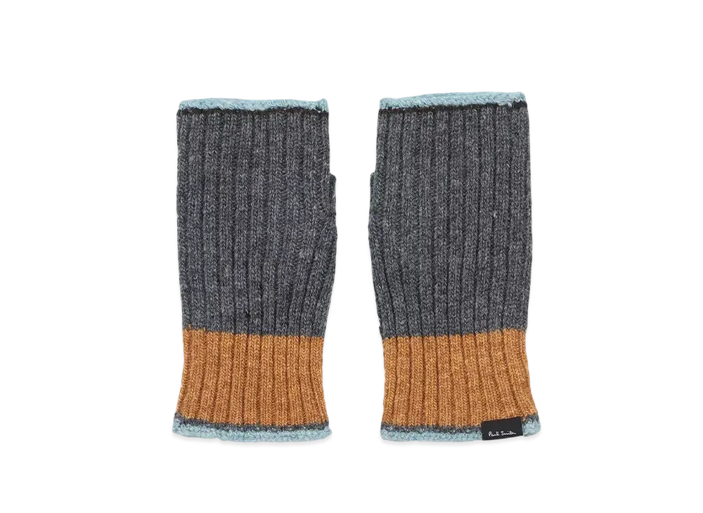 Paul Smith Contrast Color Half Gloves "Gray"