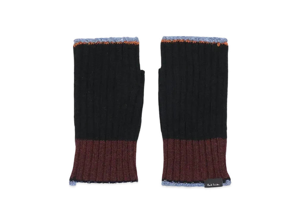 Paul Smith Contrast Color Half Gloves "Black"