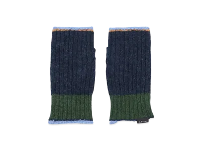 Paul Smith Contrast Color Half Gloves "Navy"