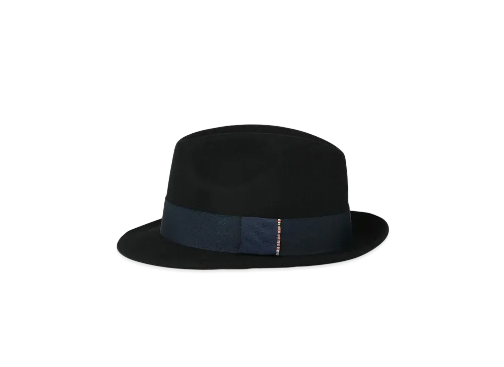Paul Smith Signature Stripe Point Trilby Hat "Black"