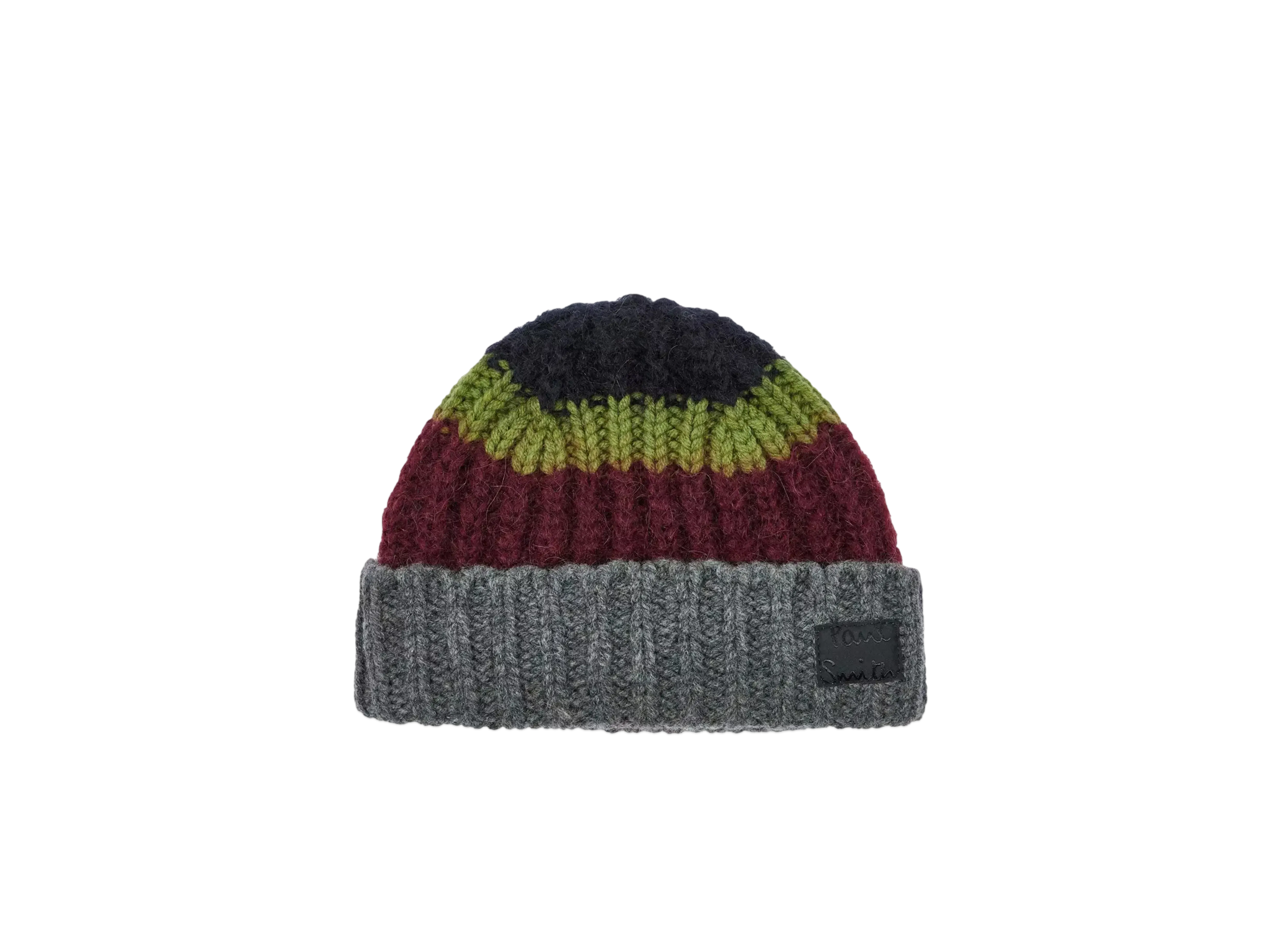 Paul Smith Cropped Logo Multi-Border Knit Cap "Gray"