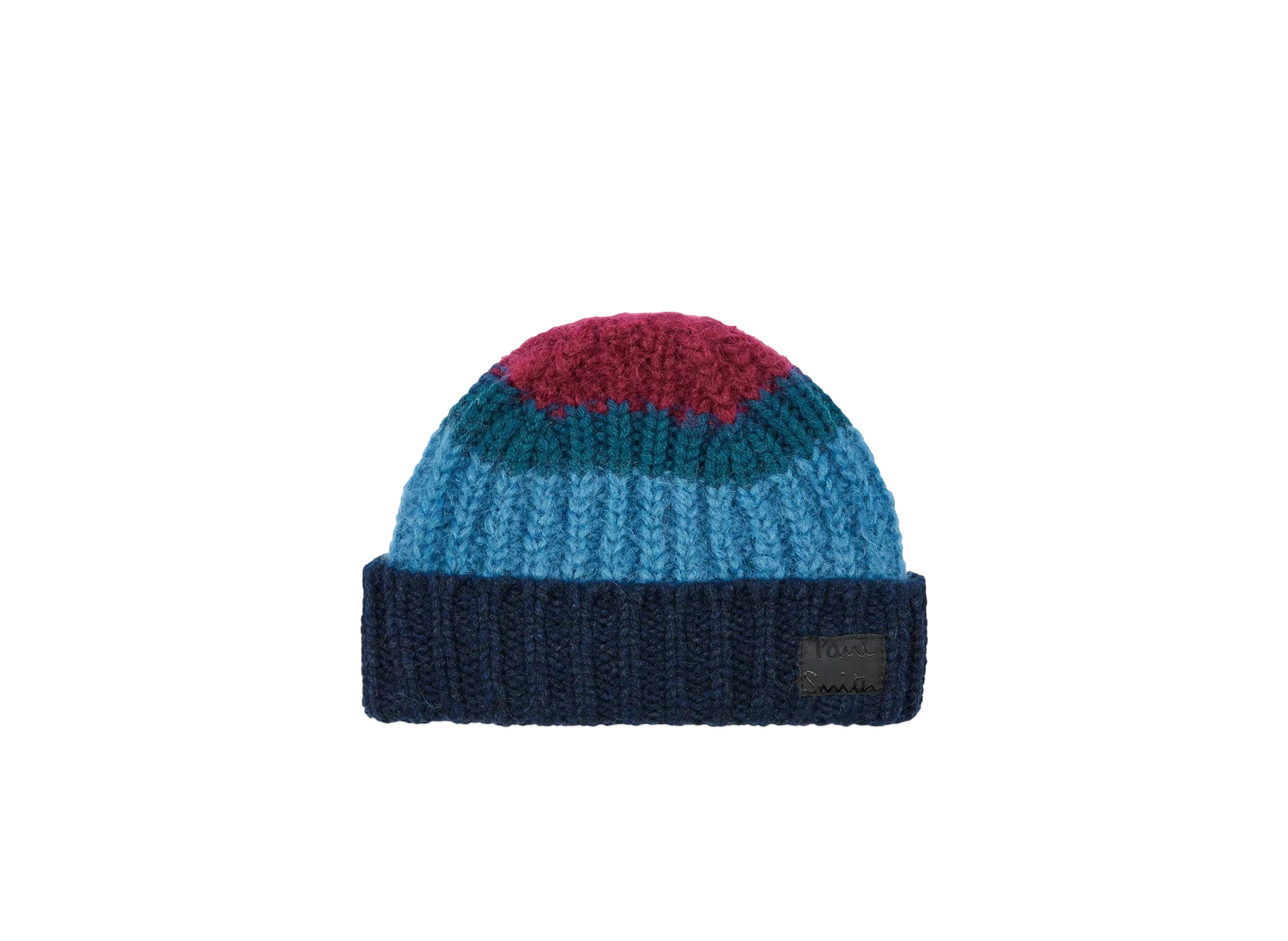 Paul Smith Cropped Logo Multi-Border Knit Cap "Navy"