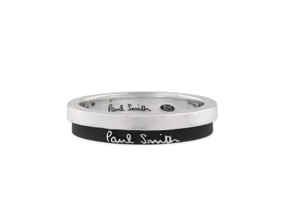 Paul Smith Bicolor Logo Ring "Silver"