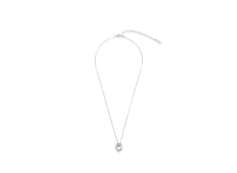 Paul Smith Double Ring Motif Necklace "Silver"