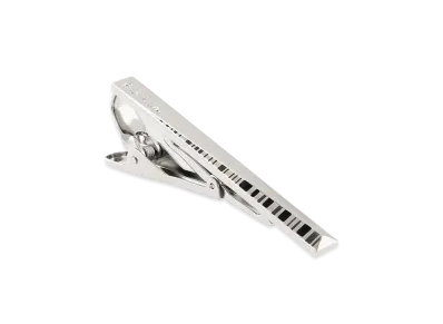 Paul Smith Diagonal Shadow Stripe Tie Bar "Silver"