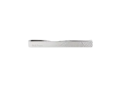 Paul Smith Glen Check And Logo Reversible Tie Bar "Silver"