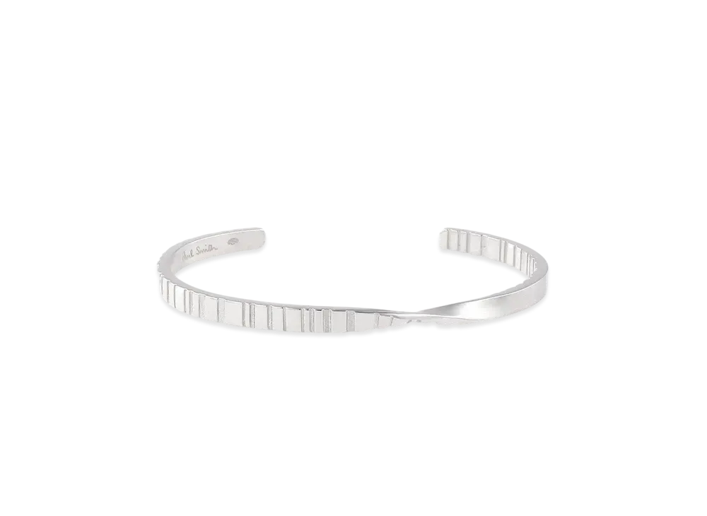 Paul Smith Shadow Stripe Emboss Bangle "Silver"