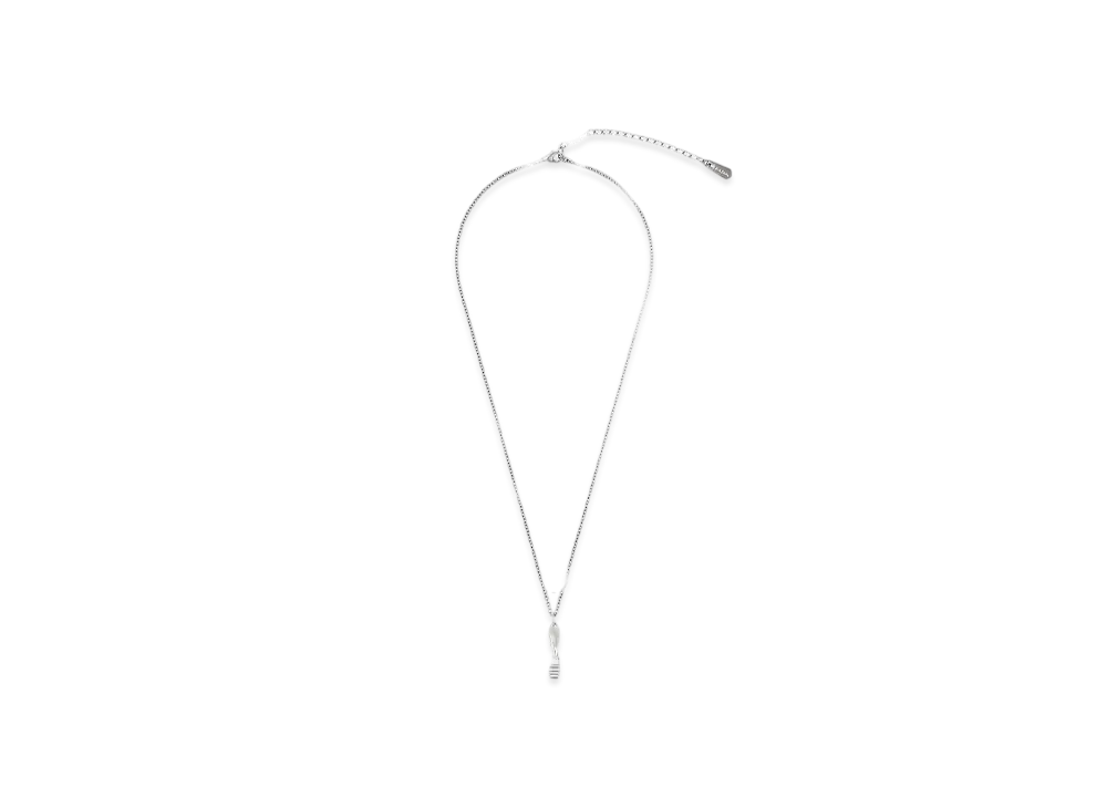 Paul Smith Shadow Stripe Emboss Necklace "Silver"