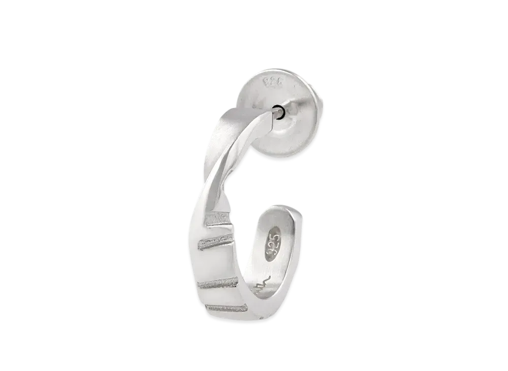 Paul Smith Shadow Stripe Emboss Single Earring "Silver"