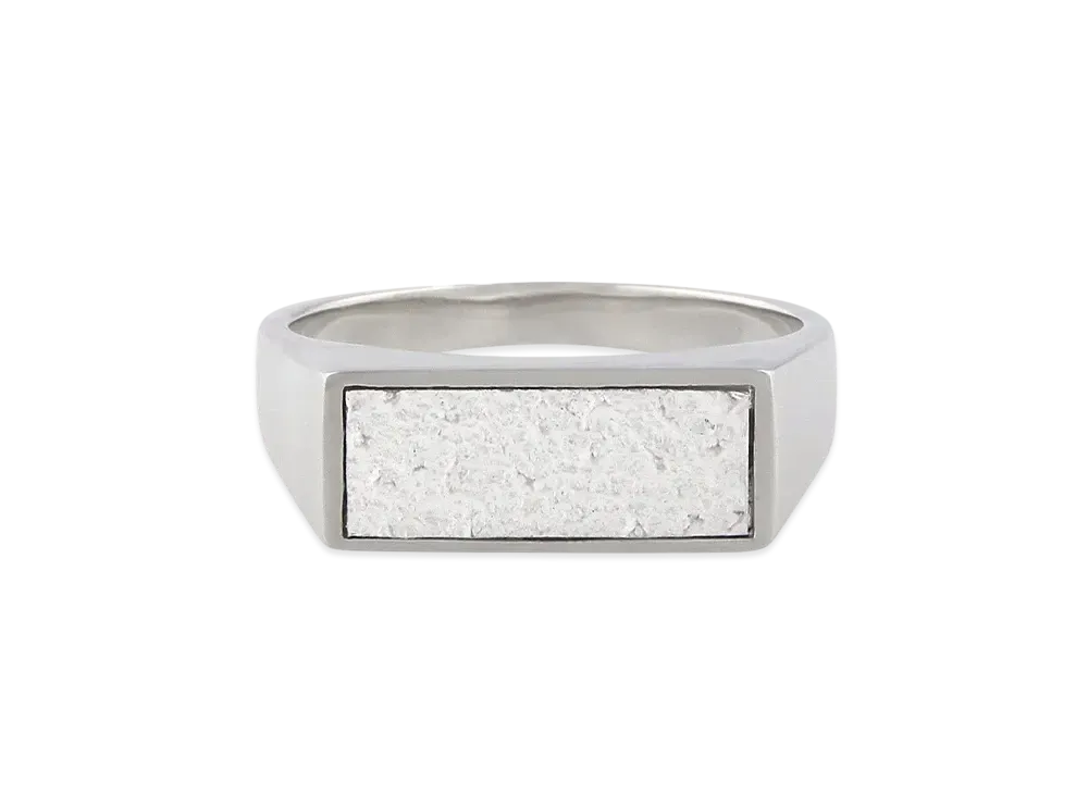 Paul Smith Raw Silver Contrast Ring "Silver"