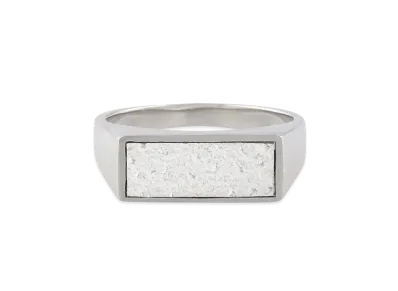 Paul Smith Raw Silver Contrast Ring "Silver"