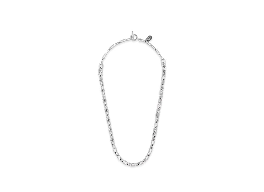 Paul Smith Mixed Chain Mantel Necklace "Silver"