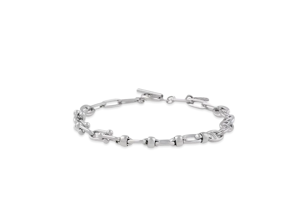 Paul Smith Mixed Chain Mantel Bracelet "Silver"