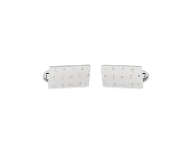 Paul Smith Logo / Dots Cufflinks "Silver"
