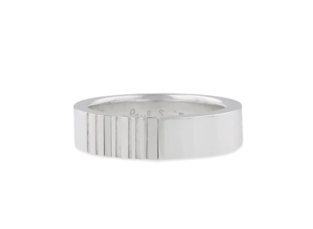 Paul Smith Striped Shell Ring "Silver"