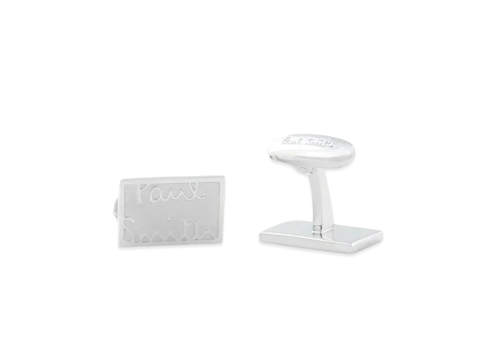 Paul Smith Etch Logo Cufflinks "Silver"