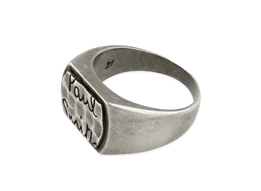 Paul Smith Emboss Logo Ring "Silver"