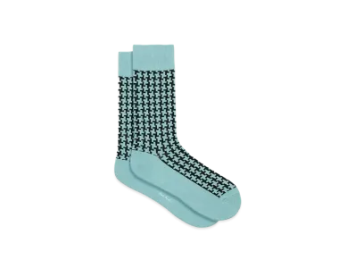 Paul Smith Houndstooth Socks "Green"