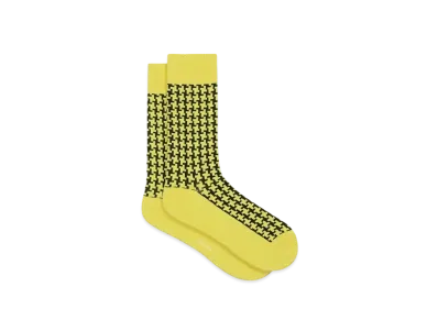 Paul Smith Houndstooth Socks "LightYellow"
