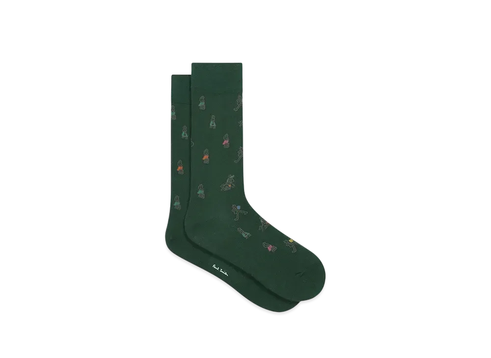 Paul Smith People Socks "DarkGreen"