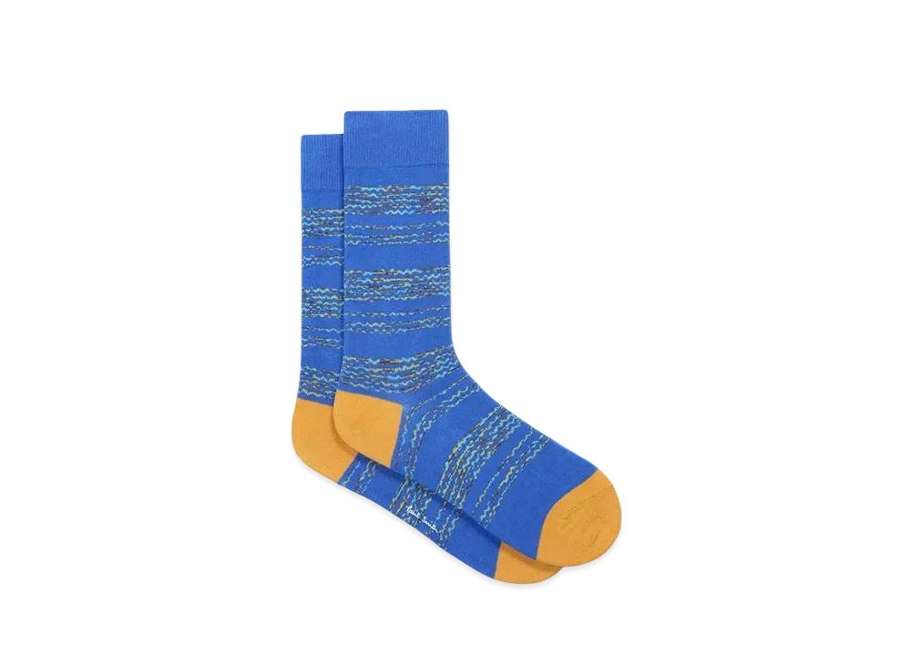 Paul Smith Wave Border Casual Socks "Blue"