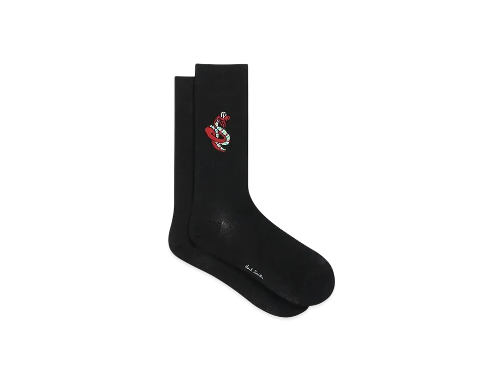 Paul Smith Snake Casual Socks "Black"