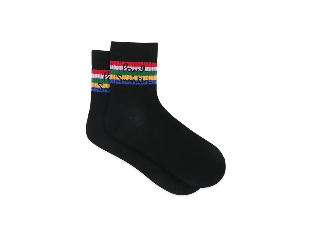 Paul Smith Logo Pop Color Socks "Black"