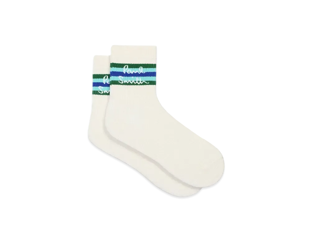 Paul Smith Logo Pop Color Socks "WhiteC"