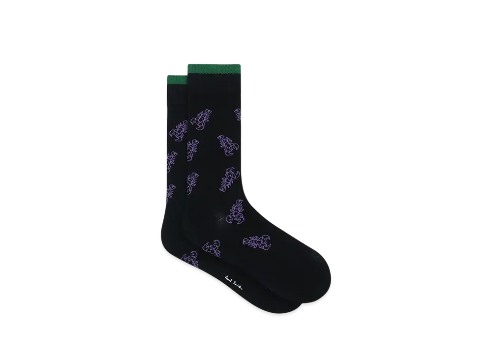 Paul Smith Lobster Casual Socks "Black"