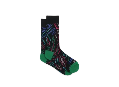 Paul Smith Chicory Leaves Casual Socks "Black"