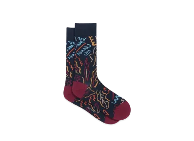 Paul Smith Chicory Leaves Casual Socks "Navy"
