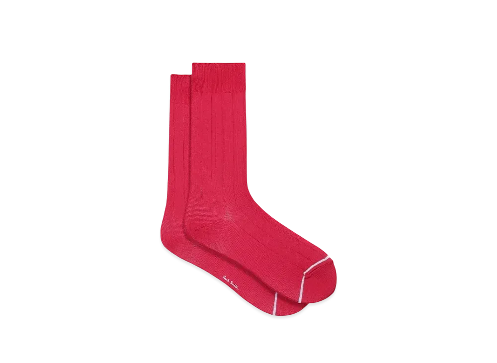 Paul Smith Collar Ribbed Socks "Red"
