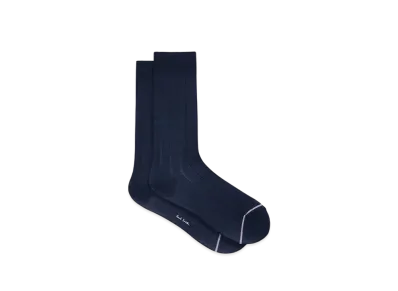 Paul Smith Collar Ribbed Socks "Navy"