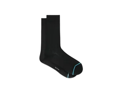 Paul Smith Collar Ribbed Socks "Black"