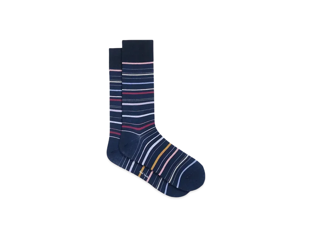Paul Smith Pencil Stripe Socks "Navy"