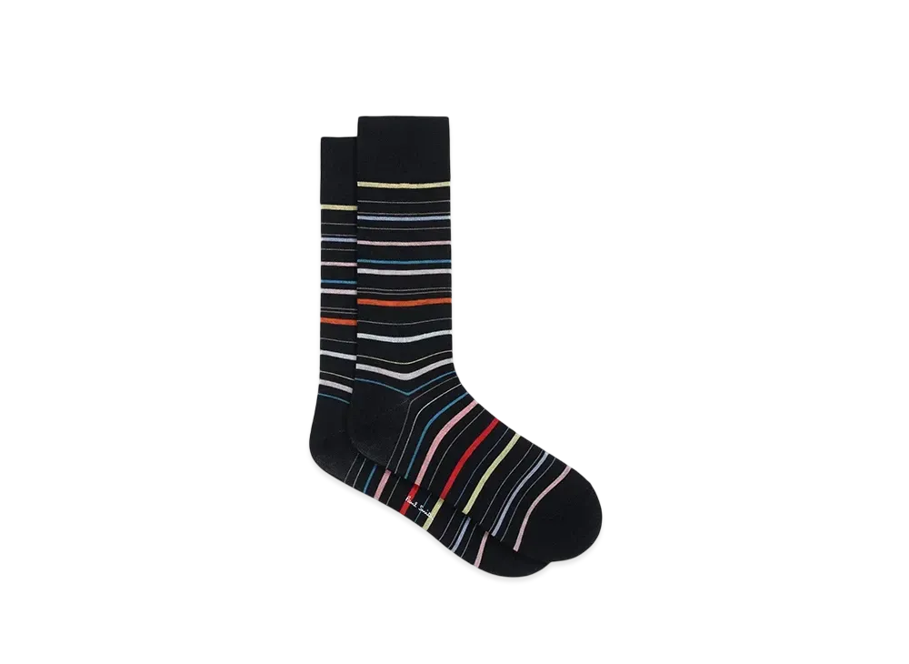 Paul Smith Pencil Stripe Socks "Black"