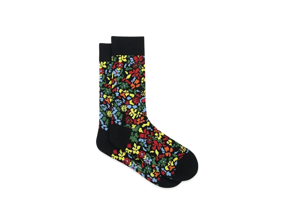 Paul Smith Pencil Floral Socks "Black"