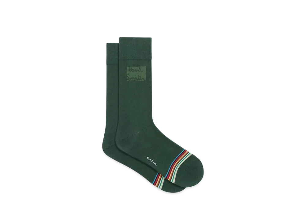 Paul Smith Jacquard Logo Socks "DarkGreen"