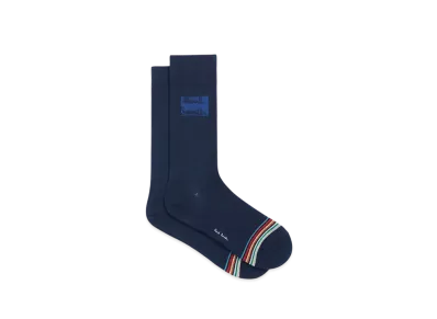 Paul Smith Jacquard Logo Socks "Navy"