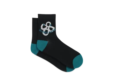 Paul Smith Happy Floral Socks "Black"