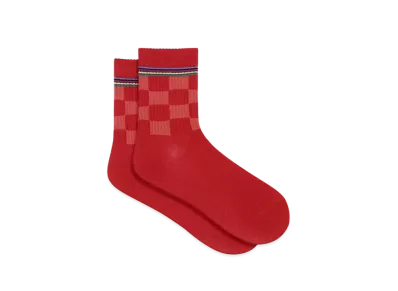 Paul Smith Block Check Socks "Red"
