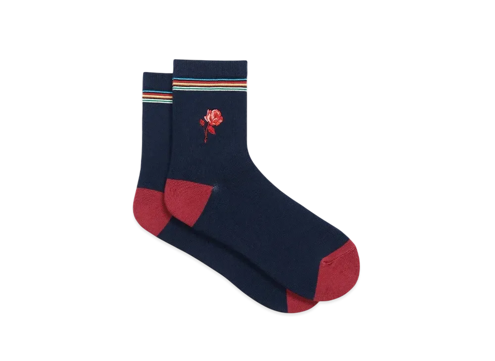 Paul Smith Huxley Rose Socks "Navy"