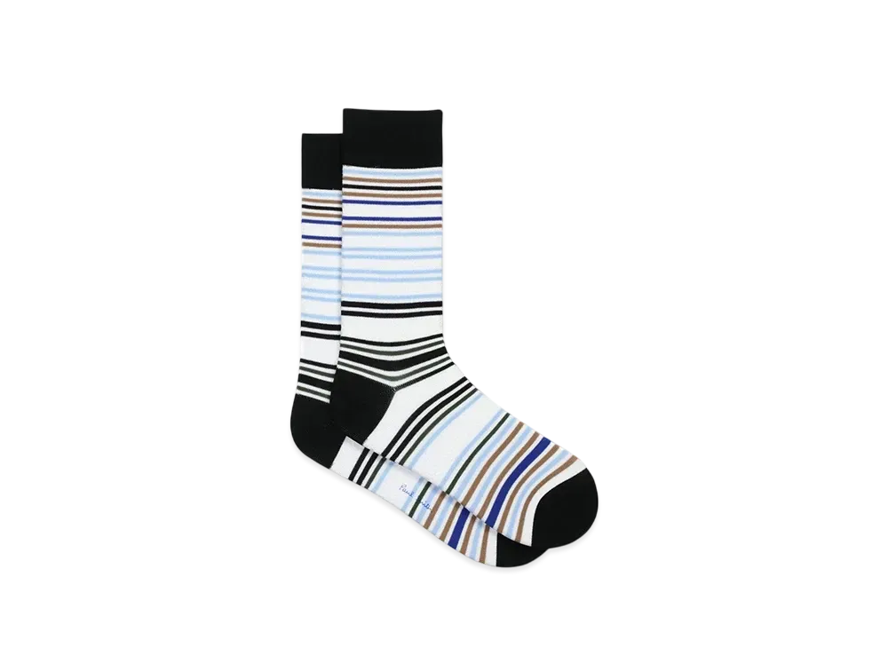 Paul Smith Random Border Socks "LightBlue"