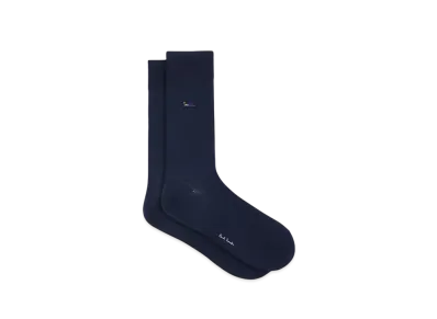 Paul Smith Colorful Logo Embroidered Socks "Navy"