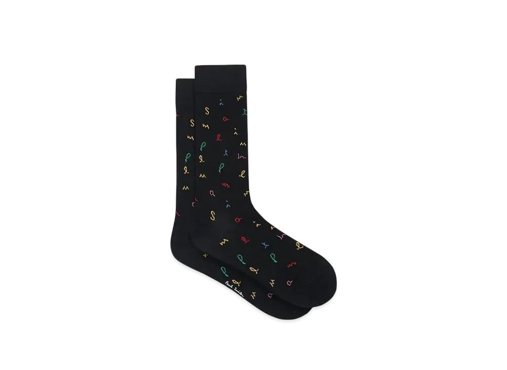 Paul Smith Random Logo Socks "Black"
