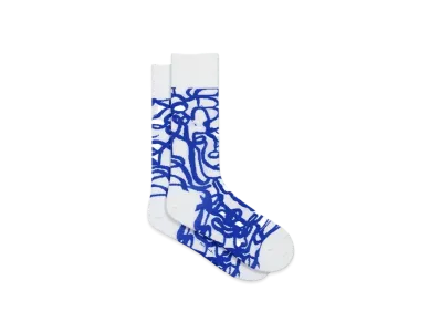 Paul Smith Le Soir Squiggle Socks "White"