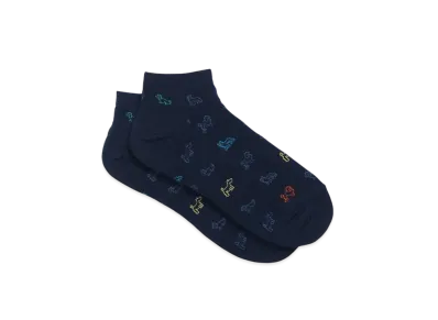 Paul Smith Sketch Dogs Short Socks "Navy"