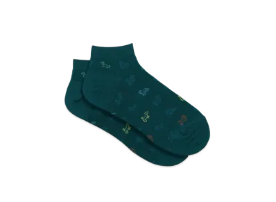 Paul Smith Sketch Dogs Short Socks "DarkGreen"