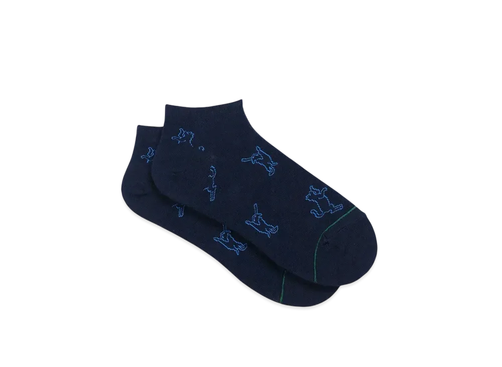 Paul Smith Moving Cat Short Socks "Navy"