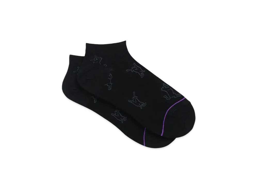 Paul Smith Moving Cat Short Socks "Black"